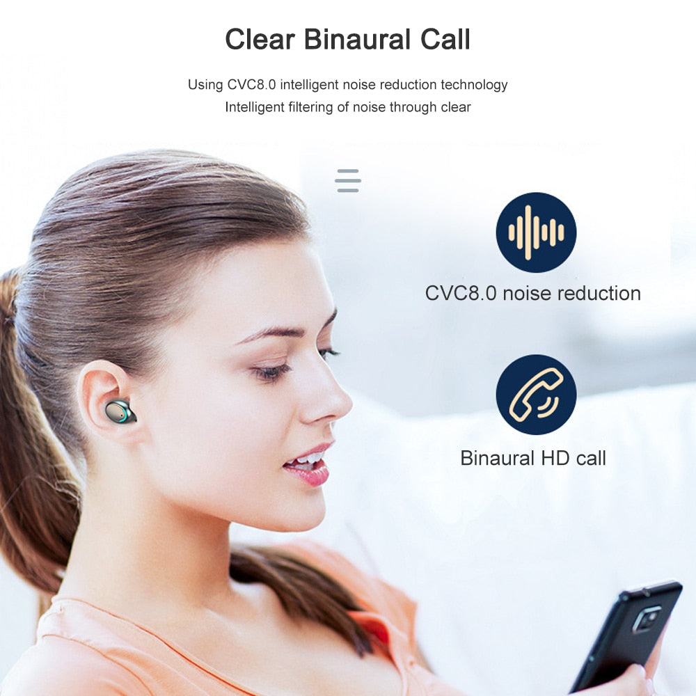 Wireless Earbuds with Power Bank Case, 220h Battery