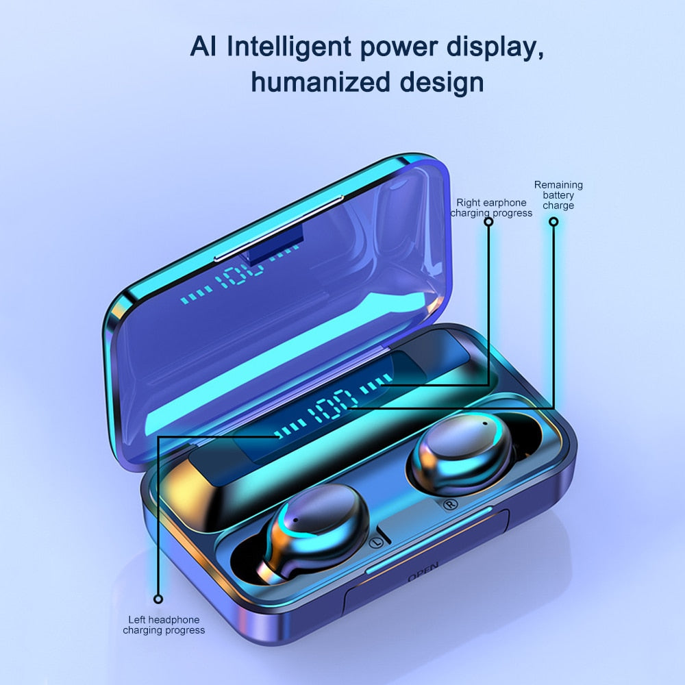 Wireless Earbuds with Power Bank Case, 220h Battery