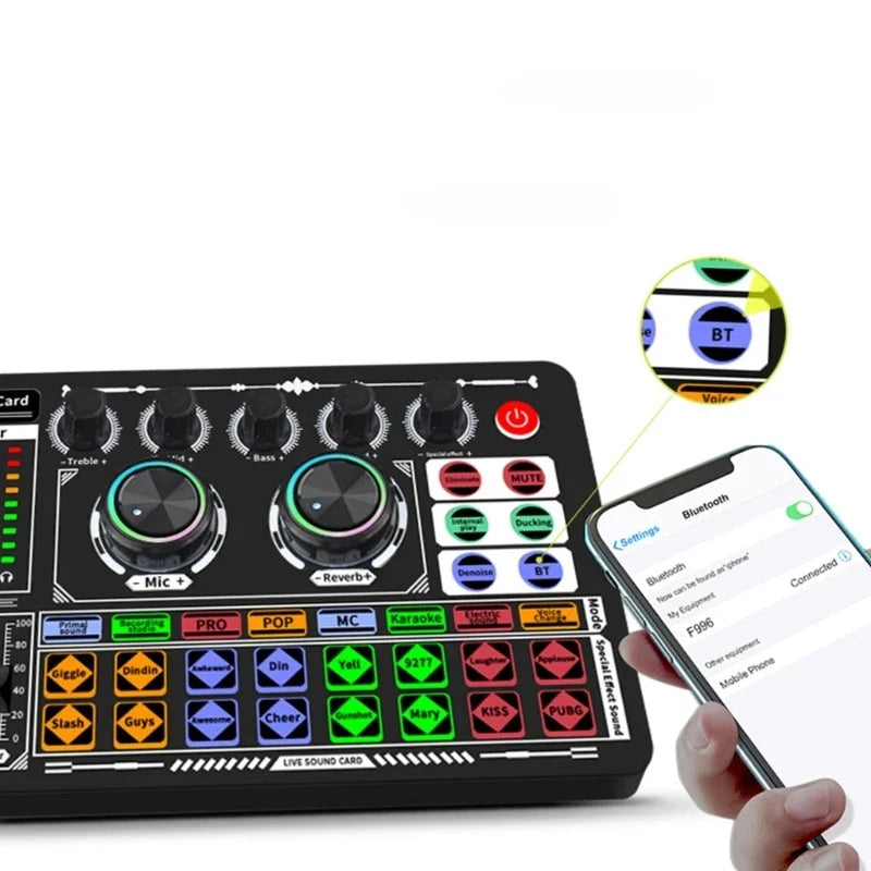 Live Sound Card Mixer for Podcasts, Streams & Karaoke