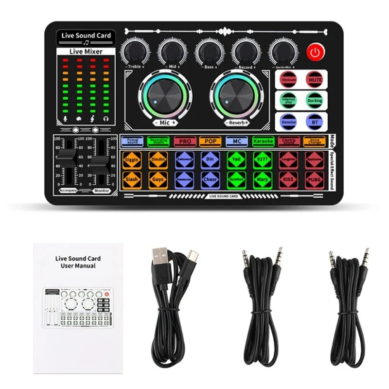 Live Sound Card Mixer for Podcasts, Streams & Karaoke