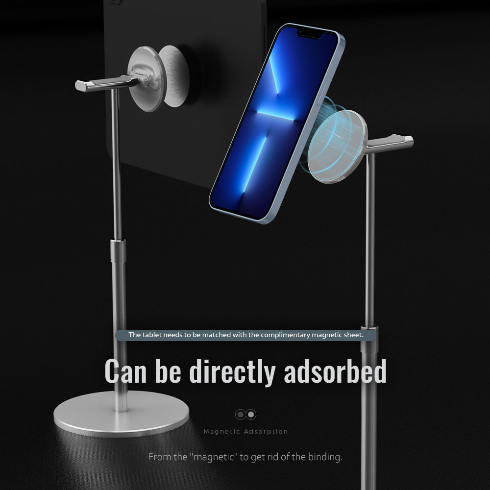 Adjustable Magnetic Tablet Stand for Eye-Level Desk Work