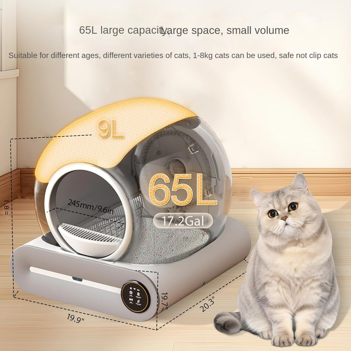 Automatic Smart Litter Box With Odor Control System