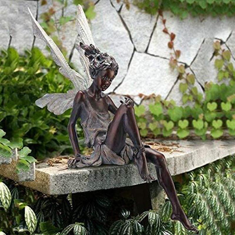 Fairy Garden Statue for Whimsical Outdoor Garden Decor