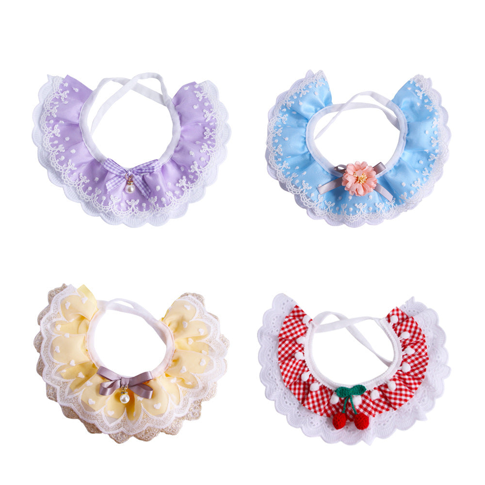 Pet Lace Collar Set for Fairy-Style Photo Moments
