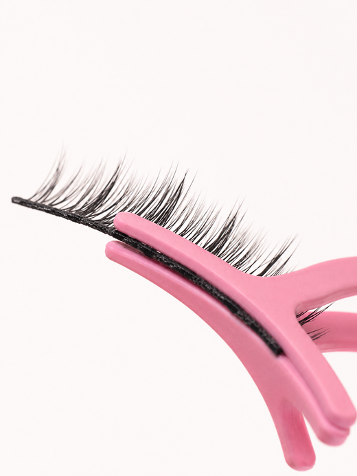 False Eyelash Applicator Tweezers — Pink & Black Set