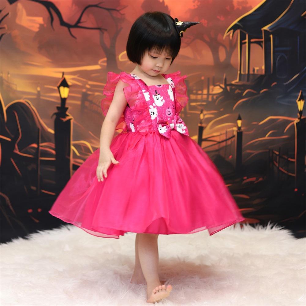 Girls Halloween Butterfly Dress With Twirly Mesh Skirt