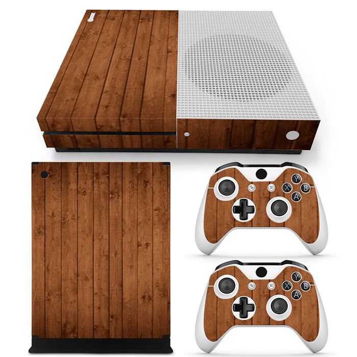 Xbox One S Wood Grain Console Skin & Controller Decals