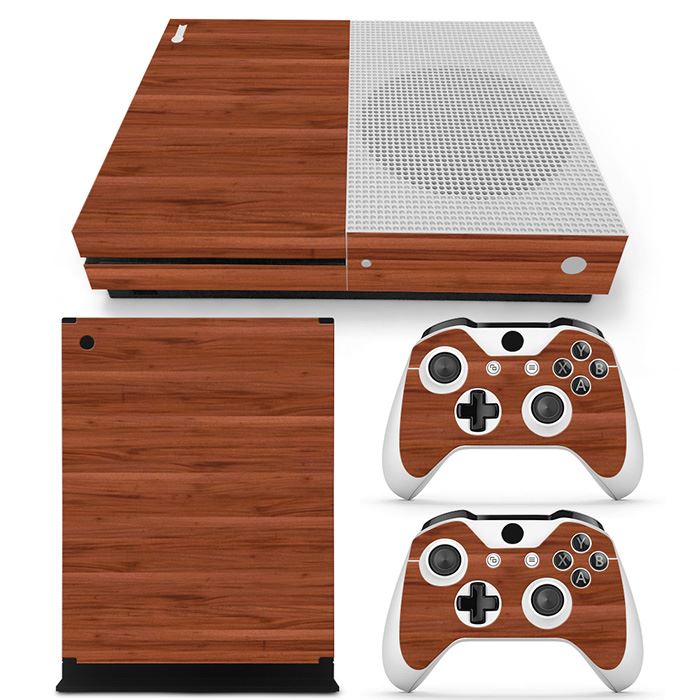 Xbox One S Wood Grain Console Skin & Controller Decals