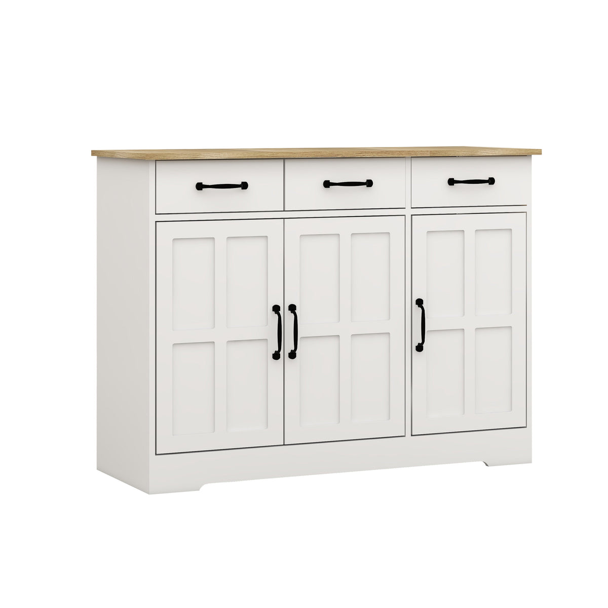 Farmhouse Buffet Sideboard with Drawers and Doors Storage