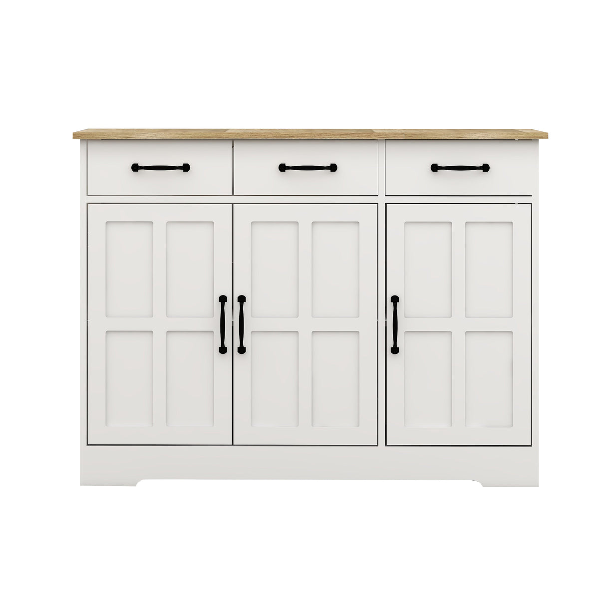 Farmhouse Buffet Sideboard with Drawers and Doors Storage