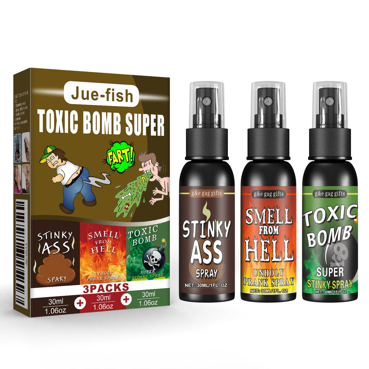 Fart Spray 3-Pack for Memorable Practical Joke Fun