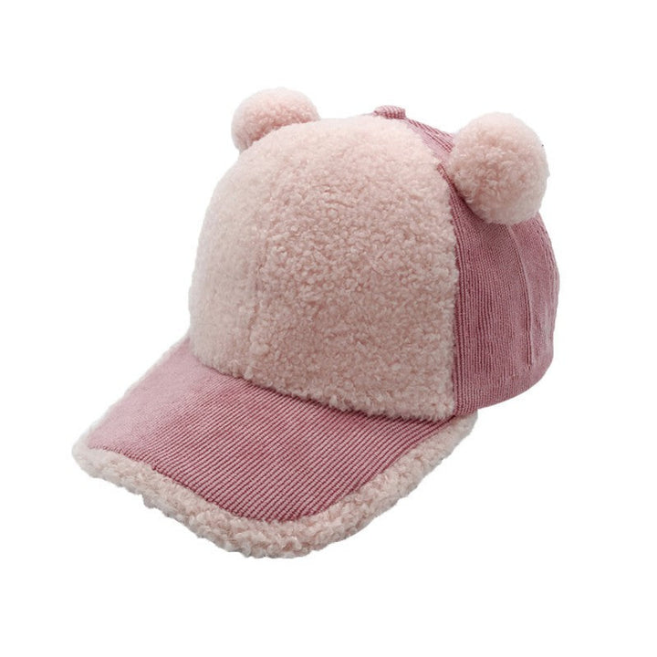Baby Bear Ear Baseball Cap – Cozy Warm Winter Hat