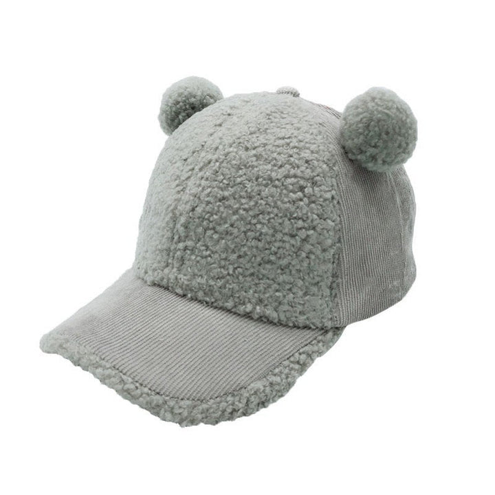 Baby Bear Ear Baseball Cap – Cozy Warm Winter Hat
