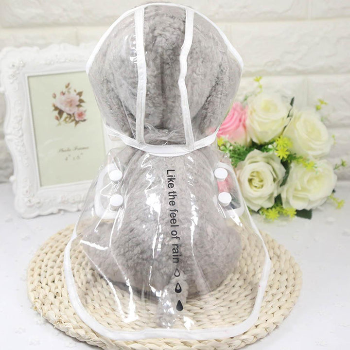 Clear Dog Raincoat Waterproof With Hood for Small Dogs