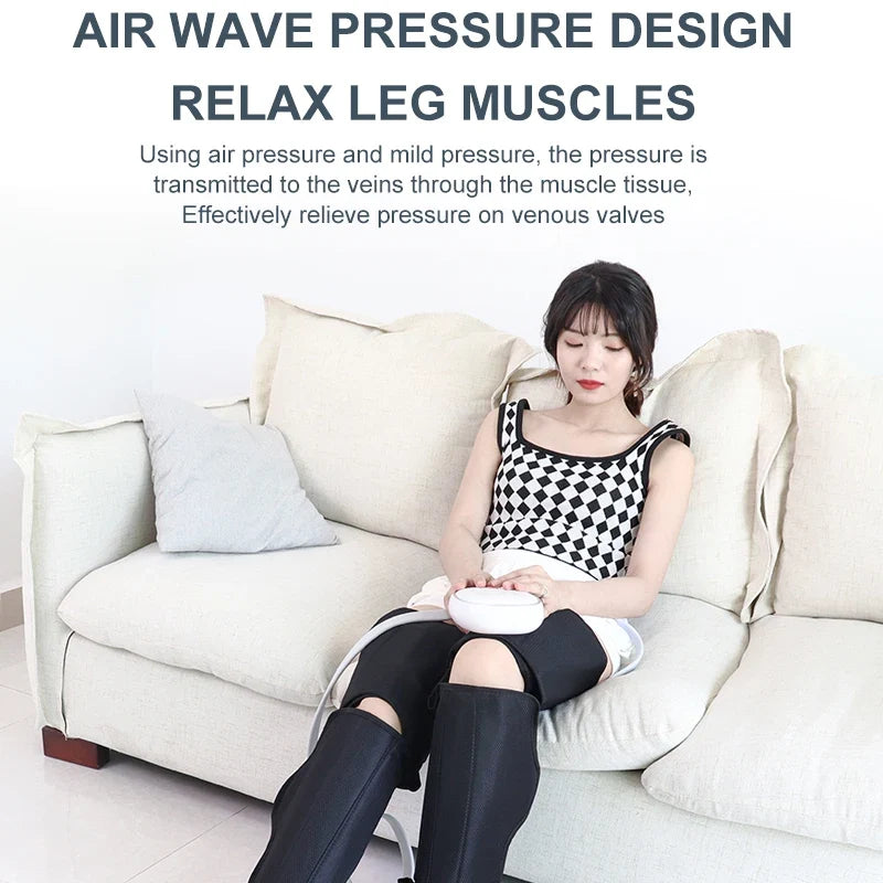 Leg Massager with Heat and Air Compression, 6 Modes