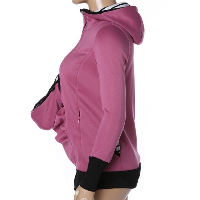 Maternity Babywearing Hoodie for Warm Hands-Free Carrying