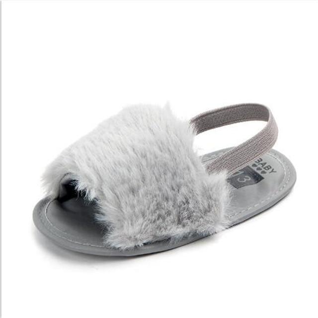 Baby First-Walker Sandals With Fluffy Summer Style