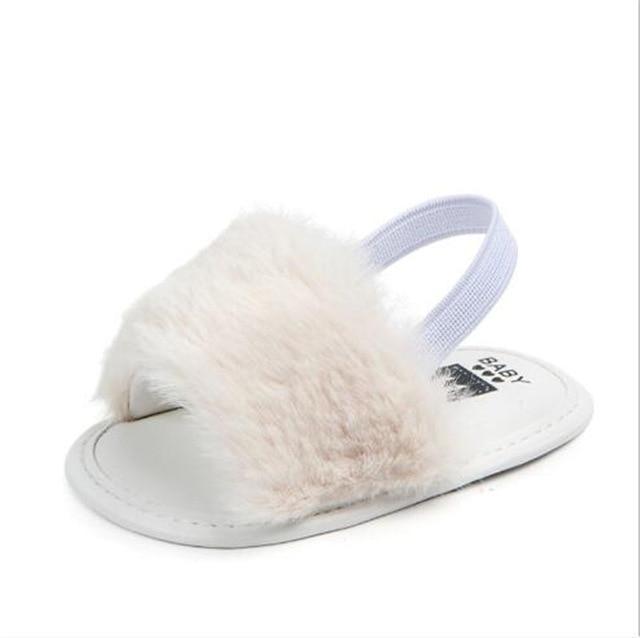 Baby First-Walker Sandals With Fluffy Summer Style