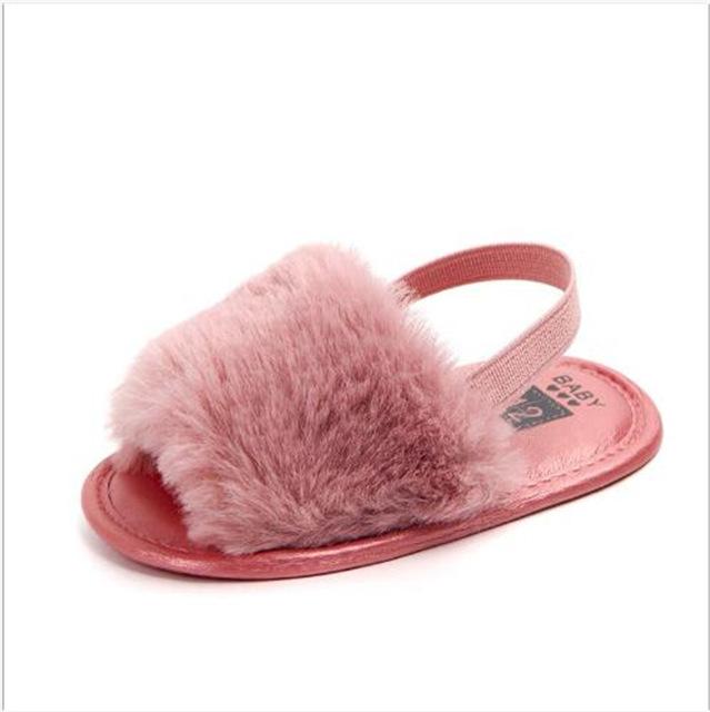 Baby First-Walker Sandals With Fluffy Summer Style