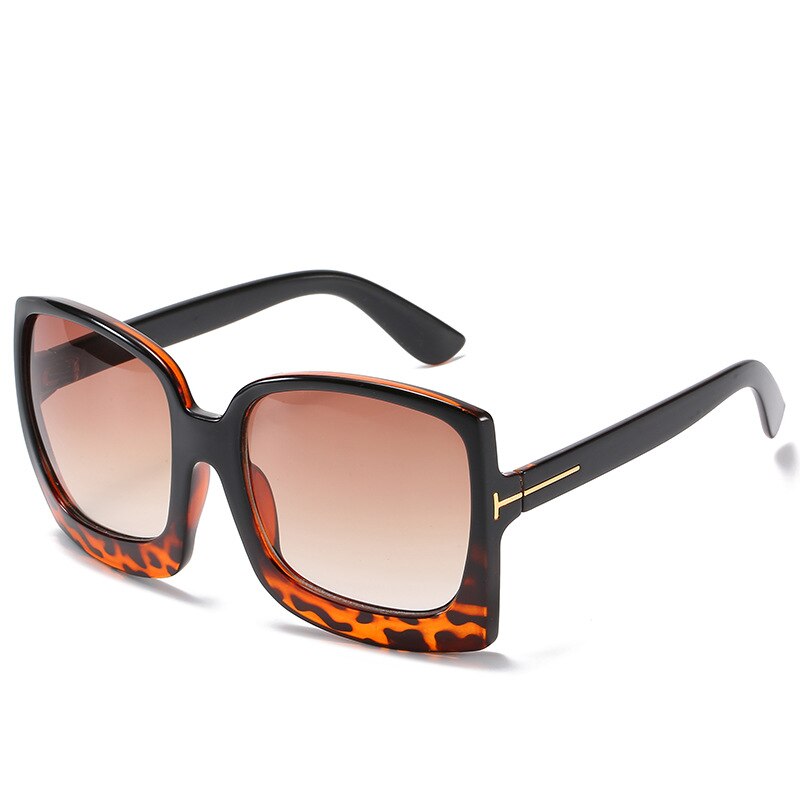 Oversized Square Sunglasses with Gradient UV400 Style