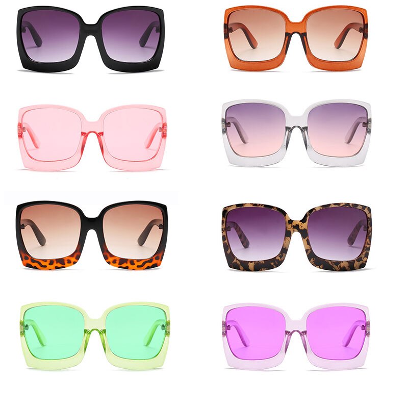 Oversized Square Sunglasses with Gradient UV400 Style