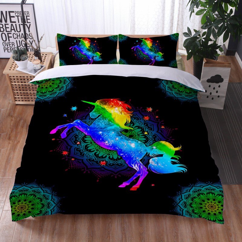 Mandala Duvet Cover Boho Bedding Set, Full Size