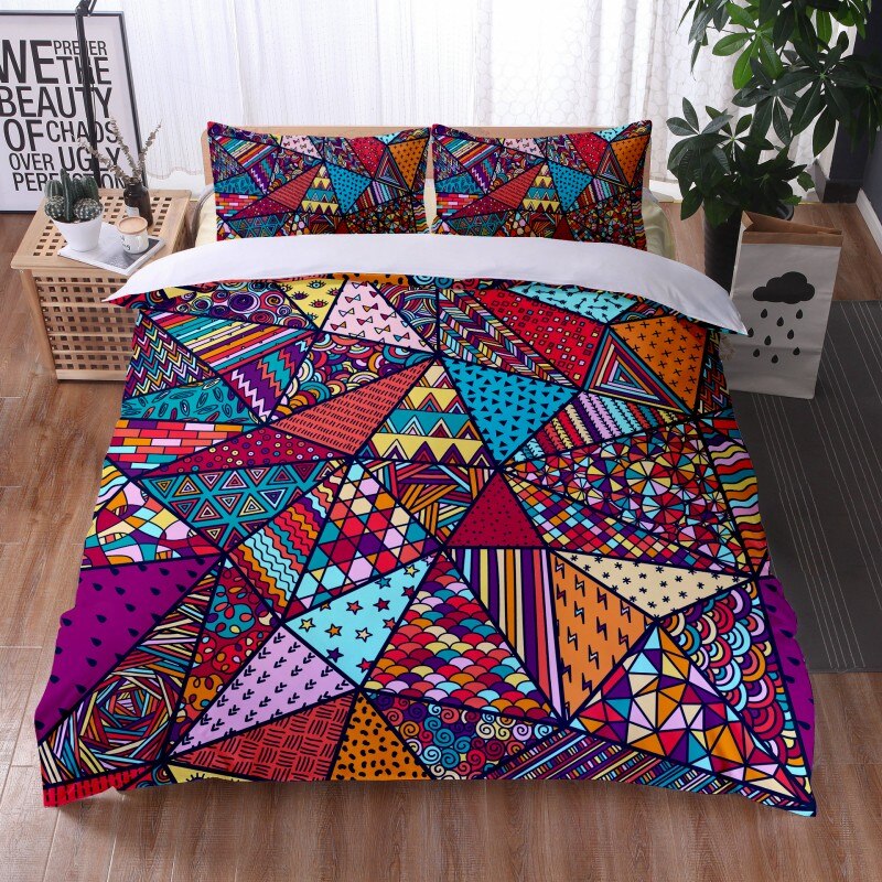 Mandala Duvet Cover Boho Bedding Set, Full Size