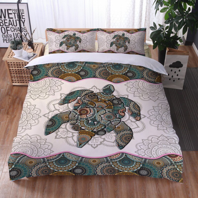 Mandala Duvet Cover Boho Bedding Set, Full Size