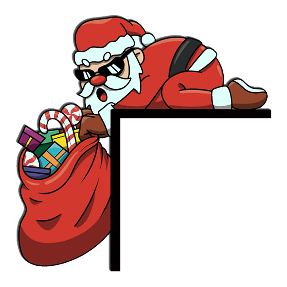 Christmas Switch Stickers Festive Santa Wall Decor