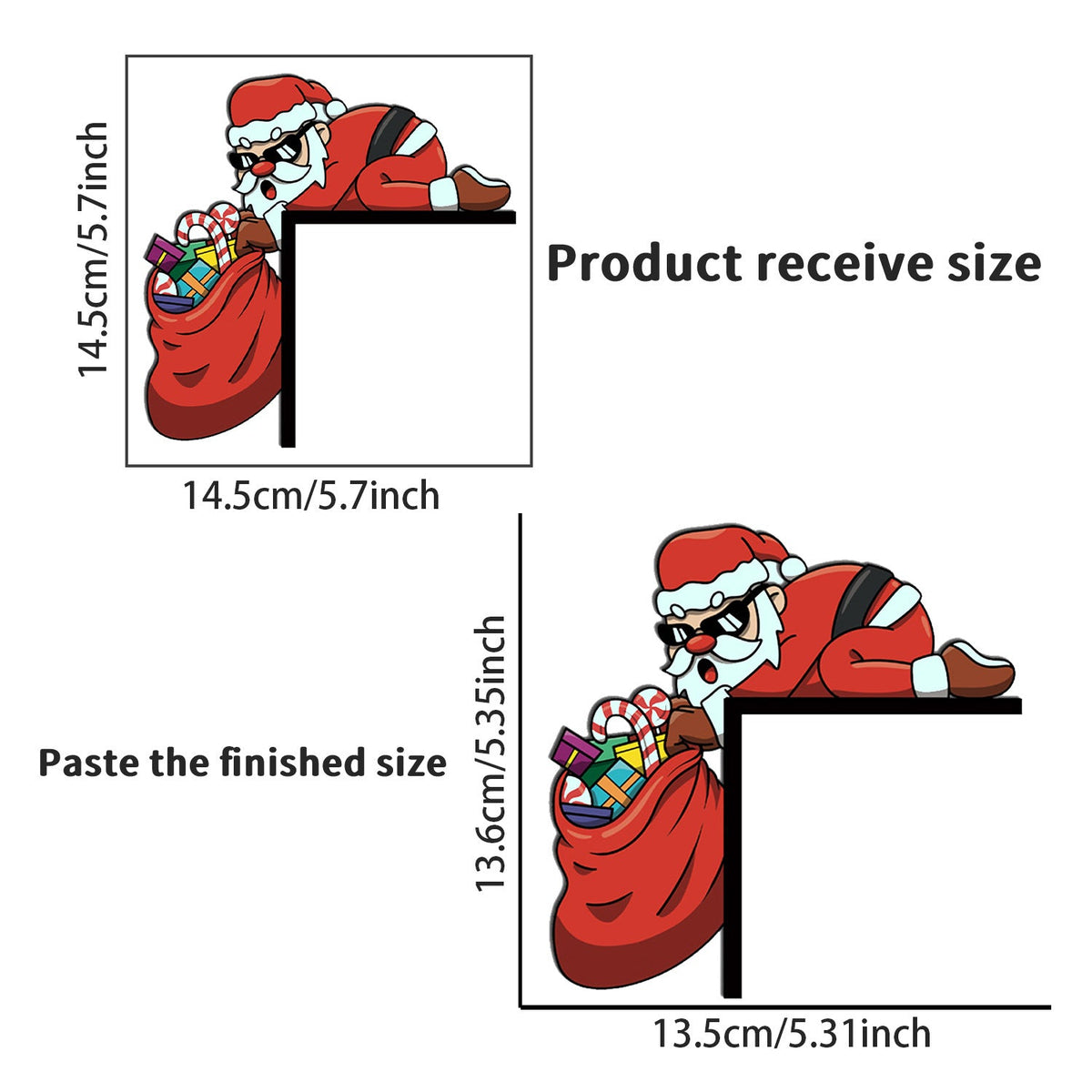 Christmas Switch Stickers Festive Santa Wall Decor