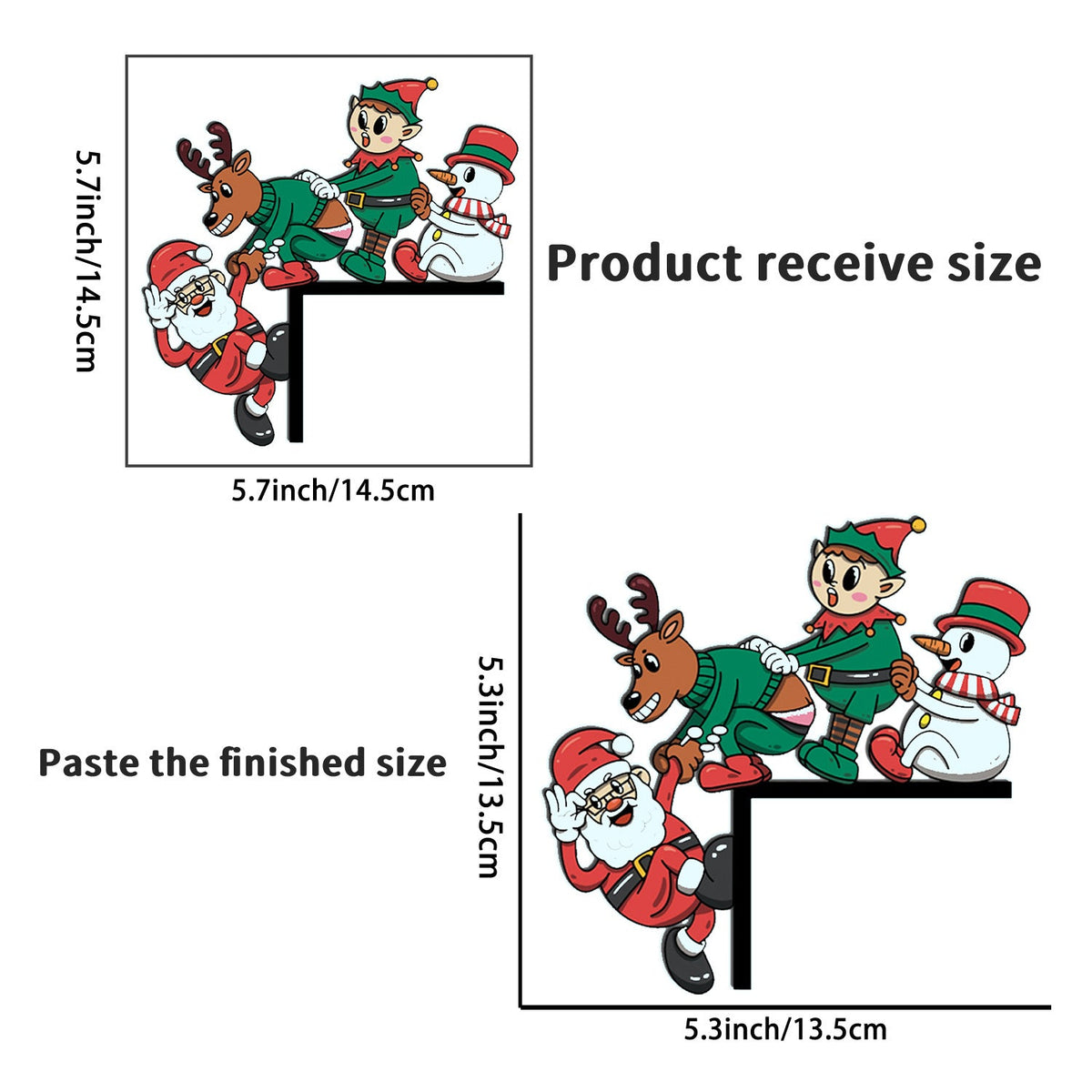 Christmas Switch Stickers Festive Santa Wall Decor