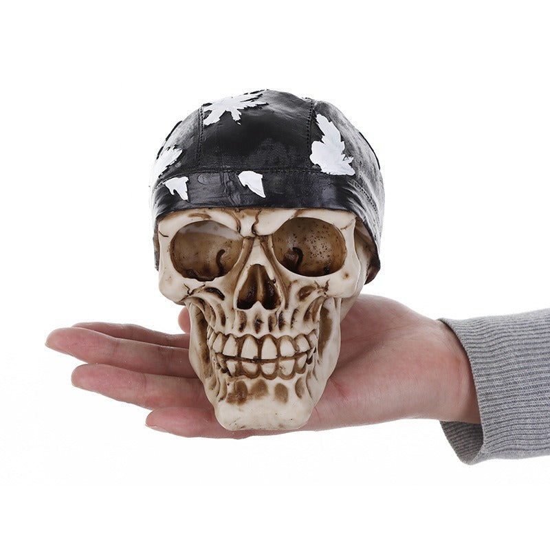 Gothic Skeleton Skull Ornament for Dramatic Home Decor