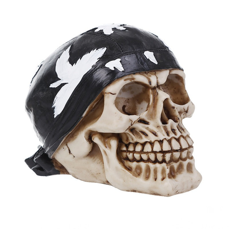 Gothic Skeleton Skull Ornament for Dramatic Home Decor