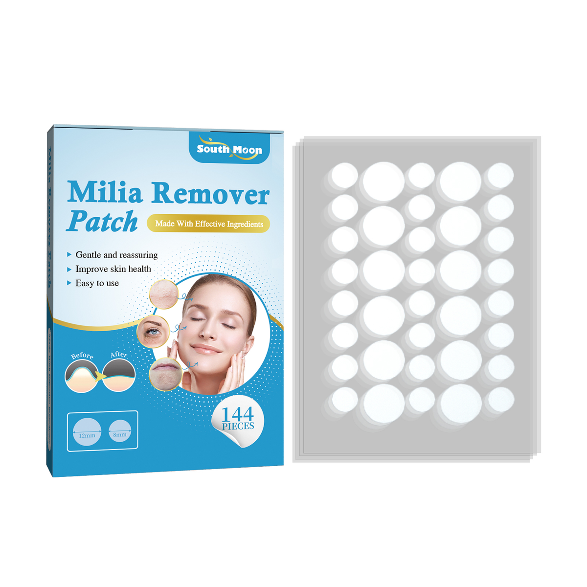 Milia Remover Patches for Under-Eye Bumps, 144 Count
