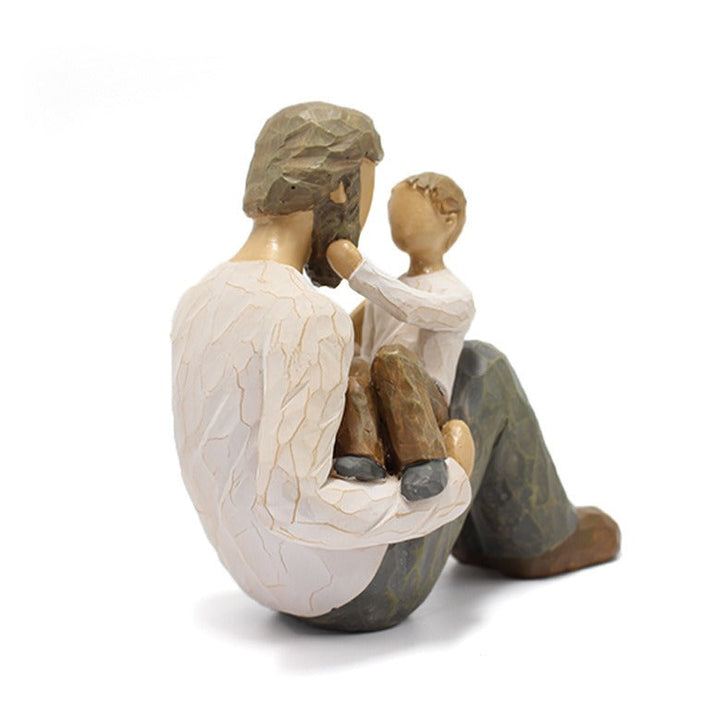 Father and Son Statue for Warm, Meaningful Home Decor
