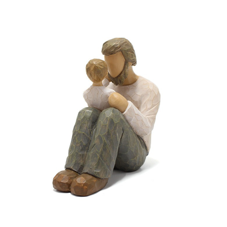 Father and Son Statue for Warm, Meaningful Home Decor
