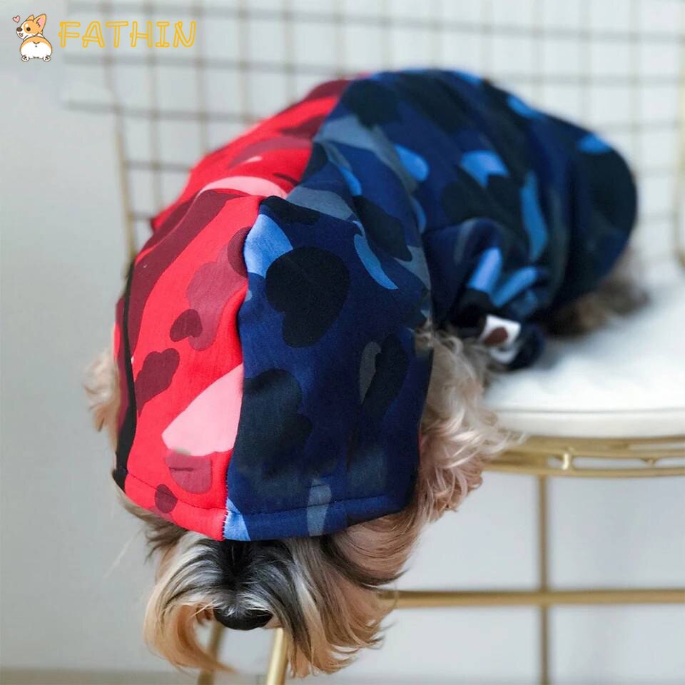 Dog Clothes Camouflage Hoodie for Small Pets & Cats