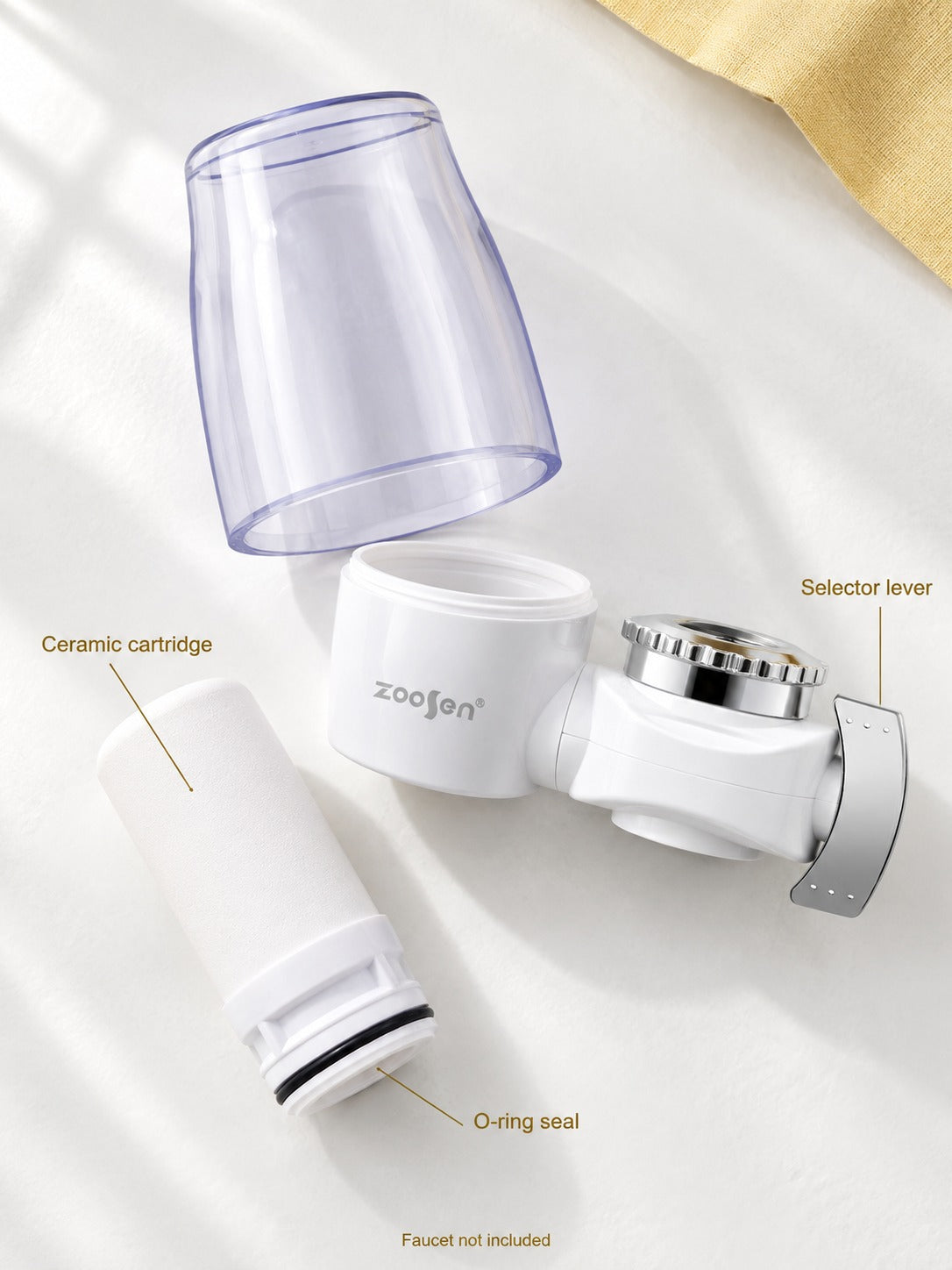 Faucet Water Filter with 0.1-Micron Ceramic Filtration