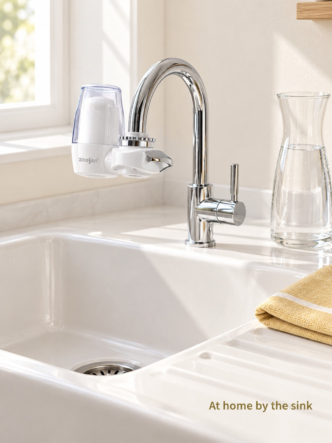 Faucet Water Filter with 0.1-Micron Ceramic Filtration
