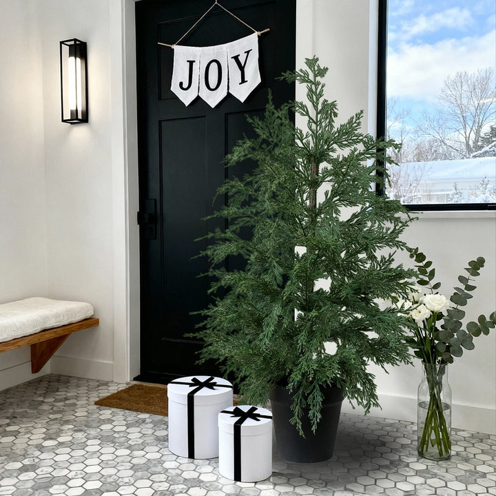 Faux Cedar Tabletop Tree | No-Mess Holiday Greenery