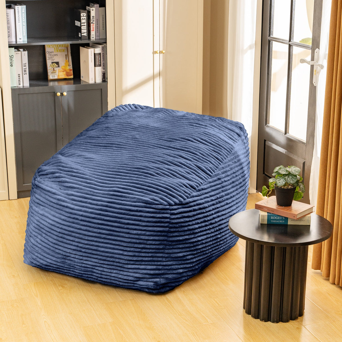 Faux Fur Bean Bag Chair Lounger for Cozy Floor Seating