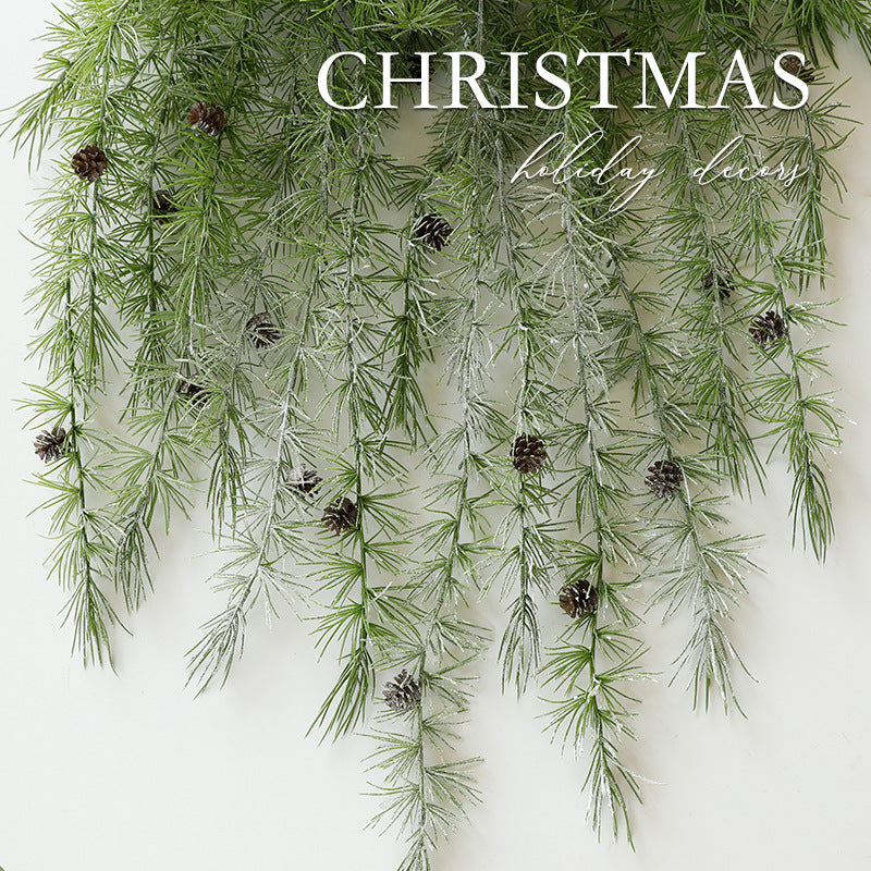 Hanging Faux Greenery Basket for Festive Christmas Decor