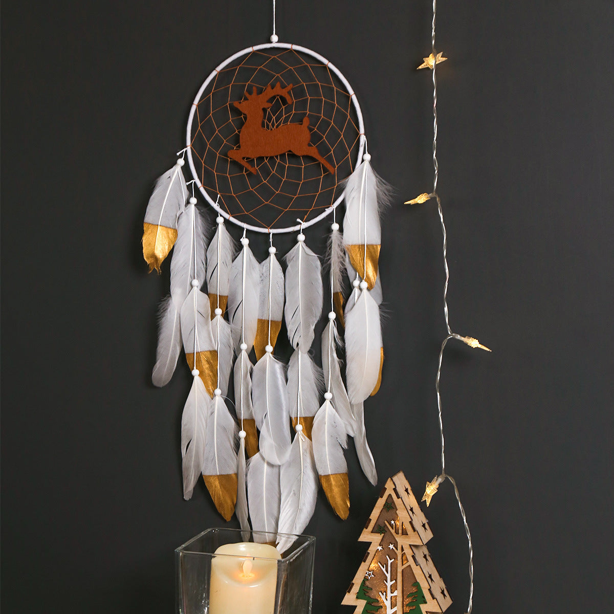Fawn Dream Catcher Wall Decor for Cozy Woodland Rooms