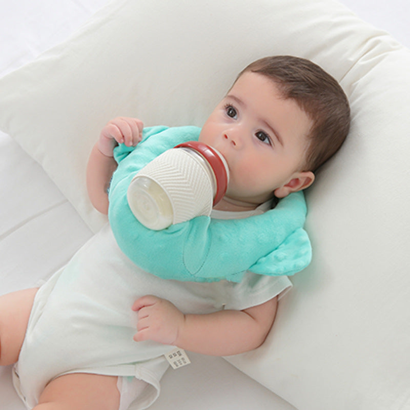 Nursing Pillow with Bottle Holder for Steadier Feeding