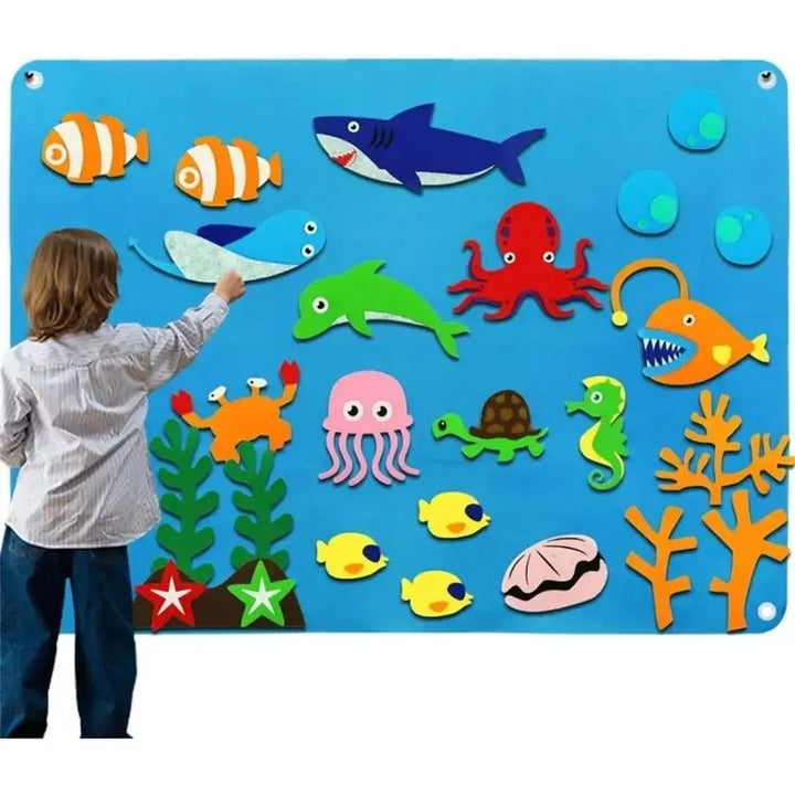 Montessori Felt Board Toy for Imaginative Animal Play