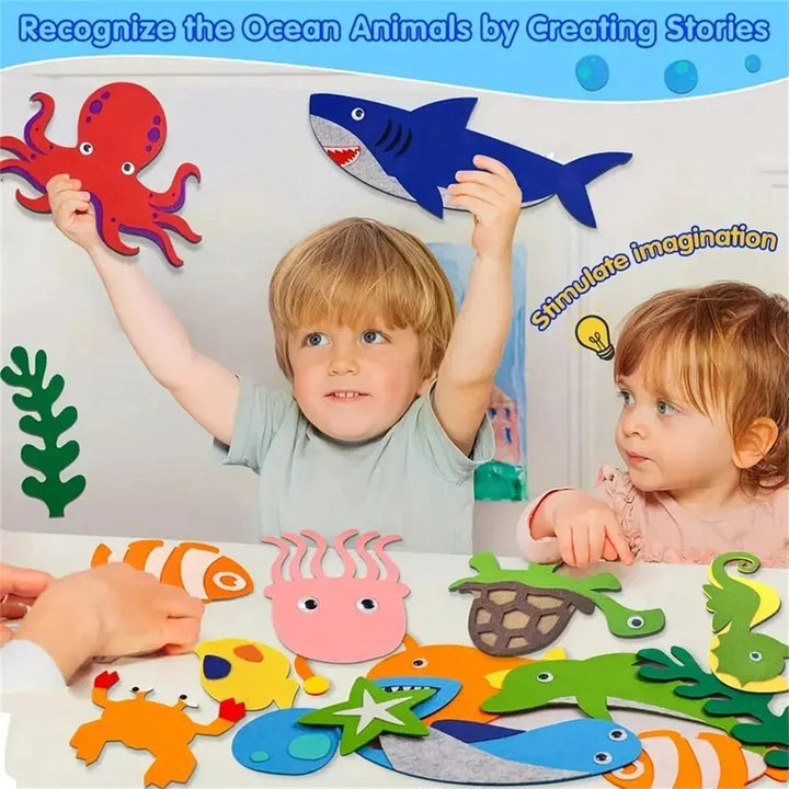 Montessori Felt Board Toy for Imaginative Animal Play