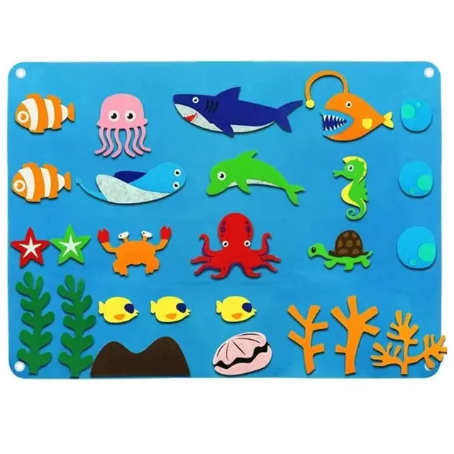 Montessori Felt Board Toy for Imaginative Animal Play