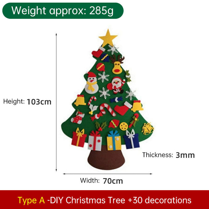 Felt Christmas Tree Wall Decor for Kids, DIY Holiday Fun
