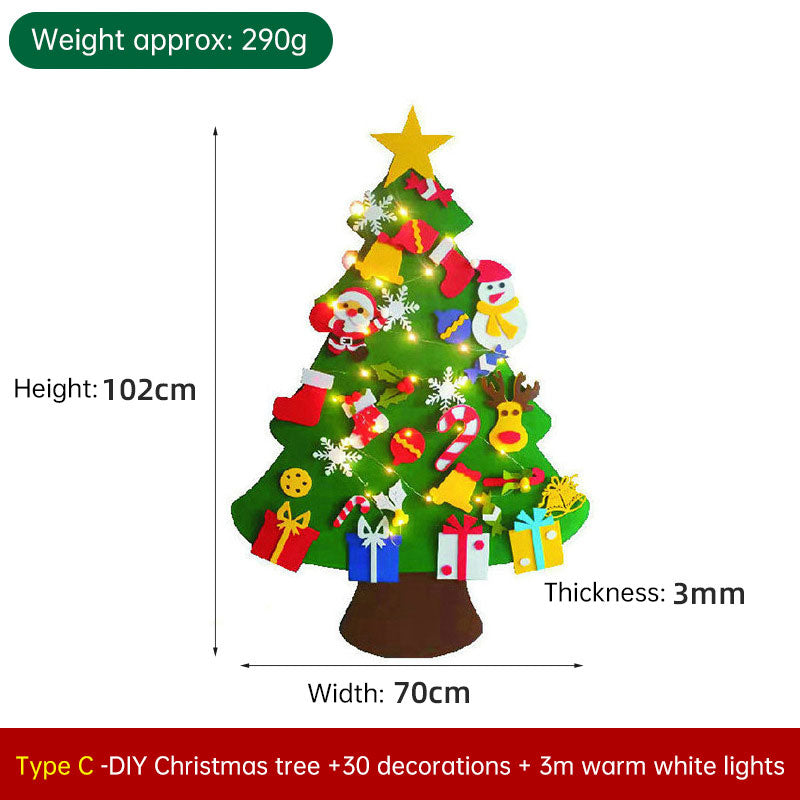 Felt Christmas Tree Wall Decor for Kids, DIY Holiday Fun