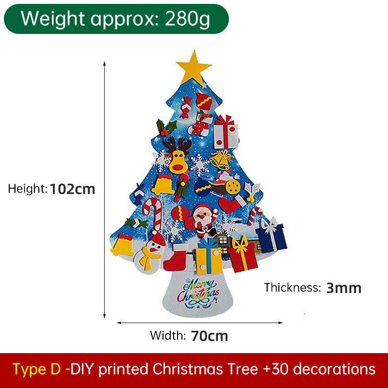 Felt Christmas Tree Wall Decor for Kids, DIY Holiday Fun